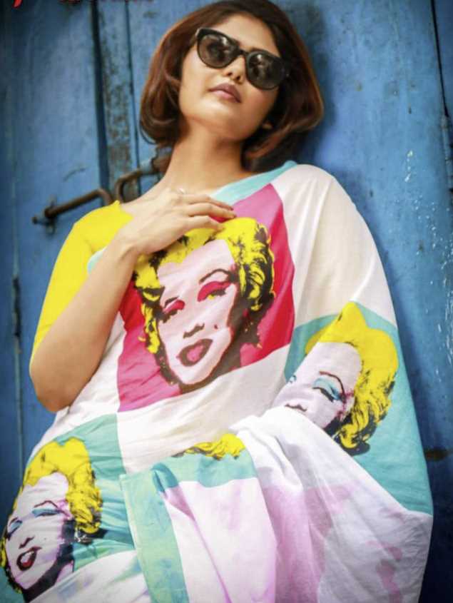 Saayoni Ghosh Saree and sub gluss style