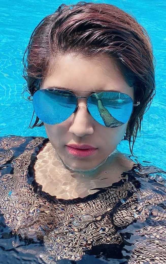 Naila Nayem Selfie at Swimming pool